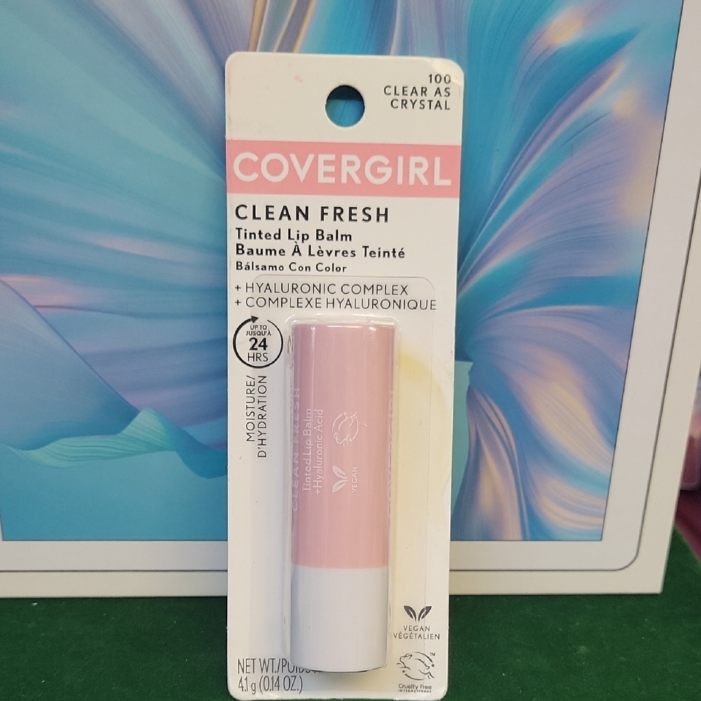 COVERGIRL Clean Fresh Tinted Lip Balm New 4.1g - 100 Clear As Crystal New Sealed